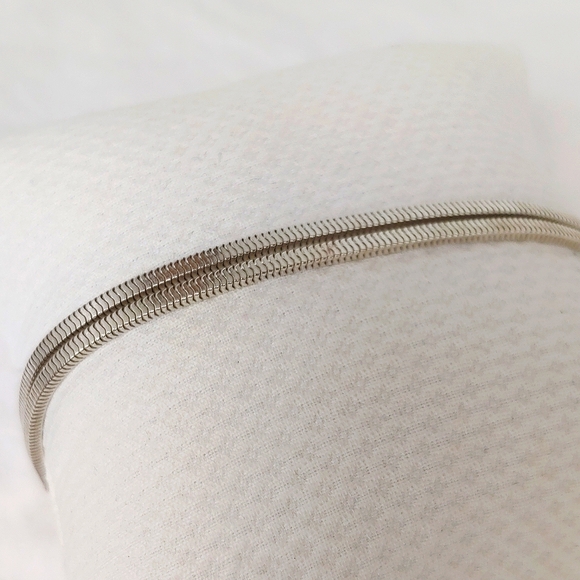 925 Sterling Silver Double Chain Bracelet - Picture 1 of 7